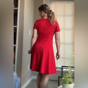 Banana Republic Red Short Sleeved A line Dress - Size 10